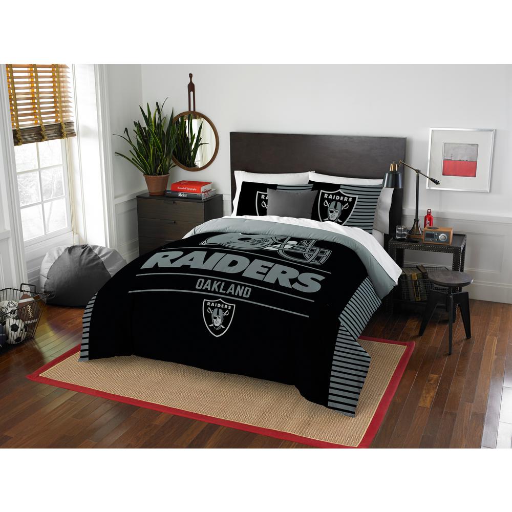 Raiders 3 Piece Draft Multi Full Queen Comforter Set