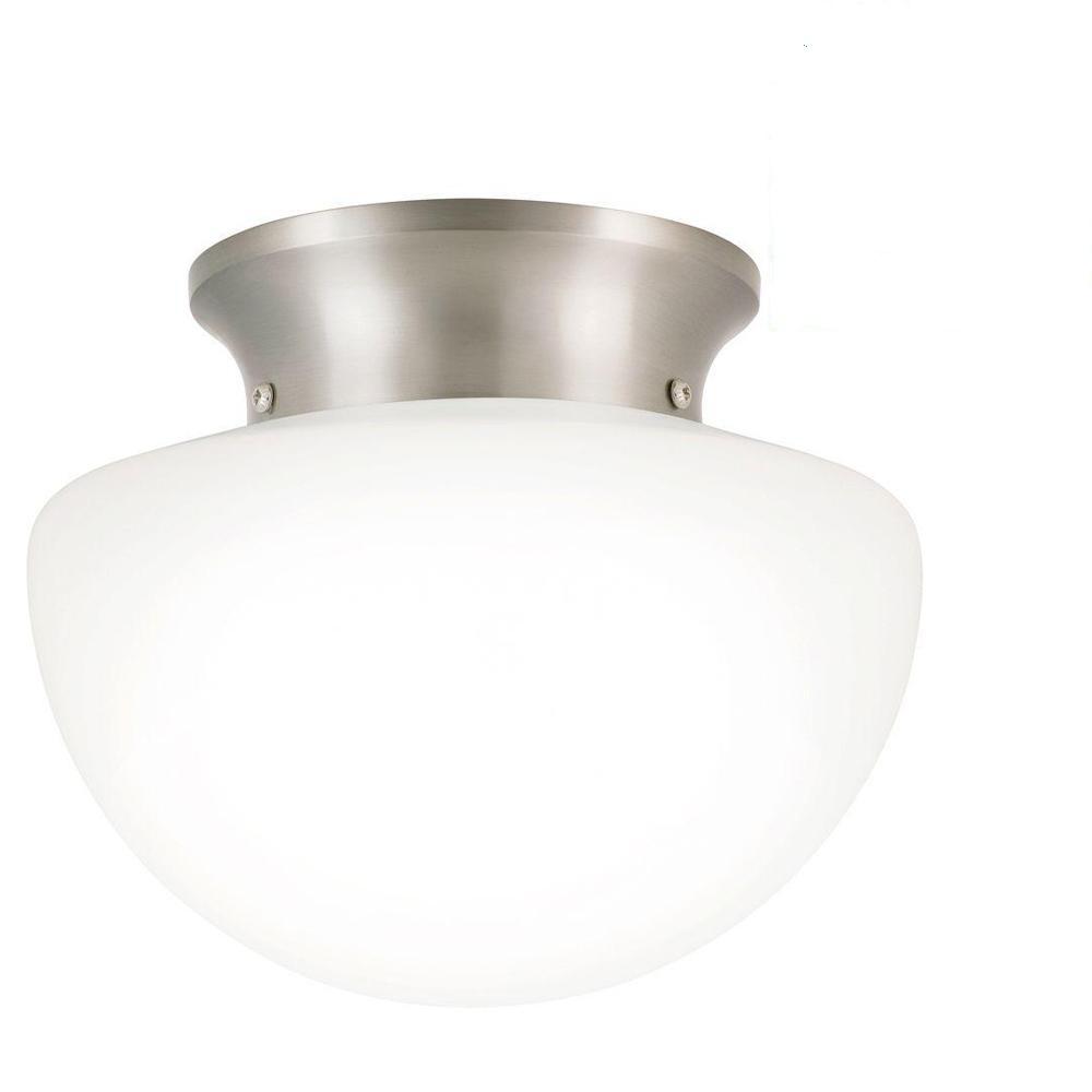 Nickel Mid Century Modern Flushmount Lights Lighting The 15 Watt Brushed Nickel Integrated Led Flushmount