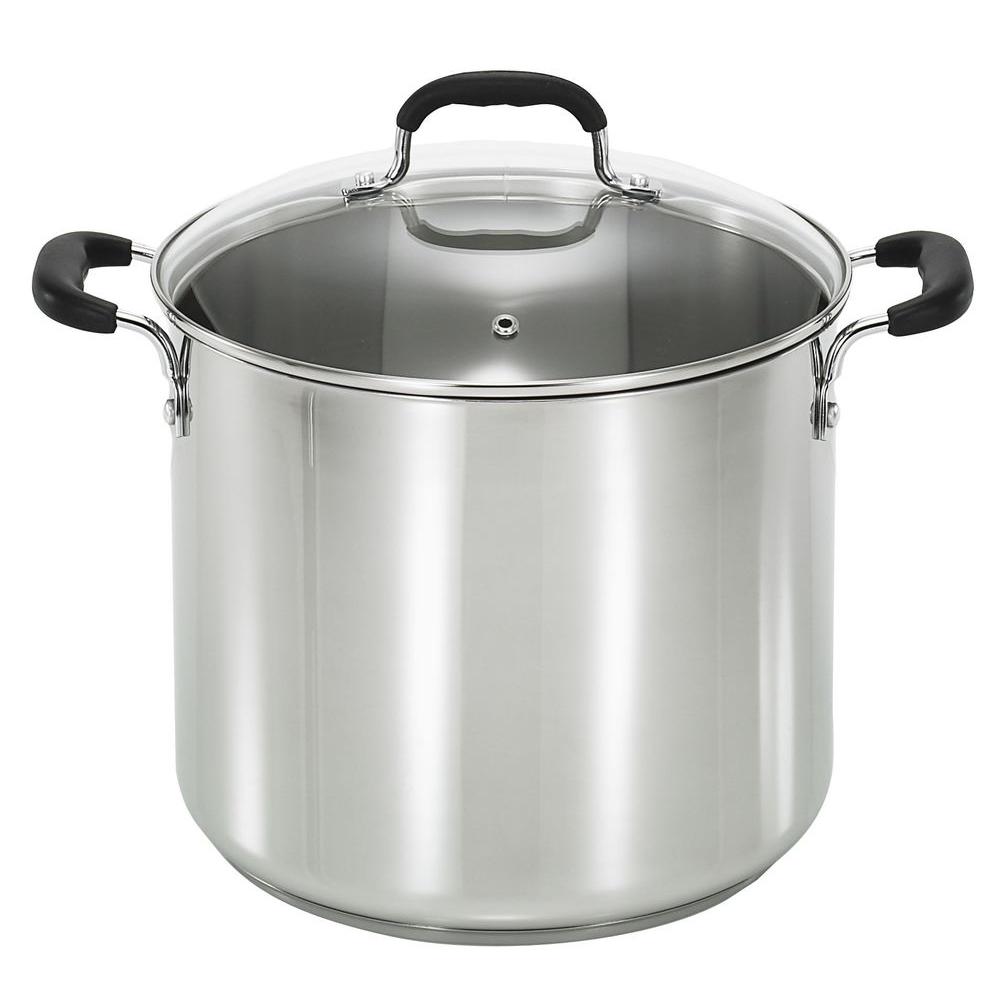 T Fal 12 Qt Stainless Steel Stock Pot C9986364 The Home Depot   T Fal Stock Pots C9986364 64 1000 