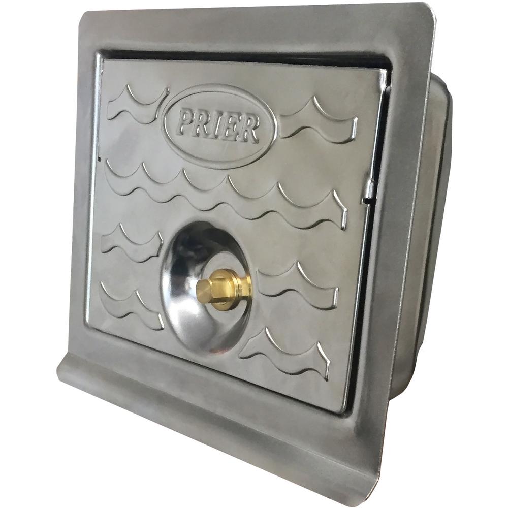Prier Products Lockable Commercial Hydrant Wall Box for C534 in Stainless SteelC534BX4 The