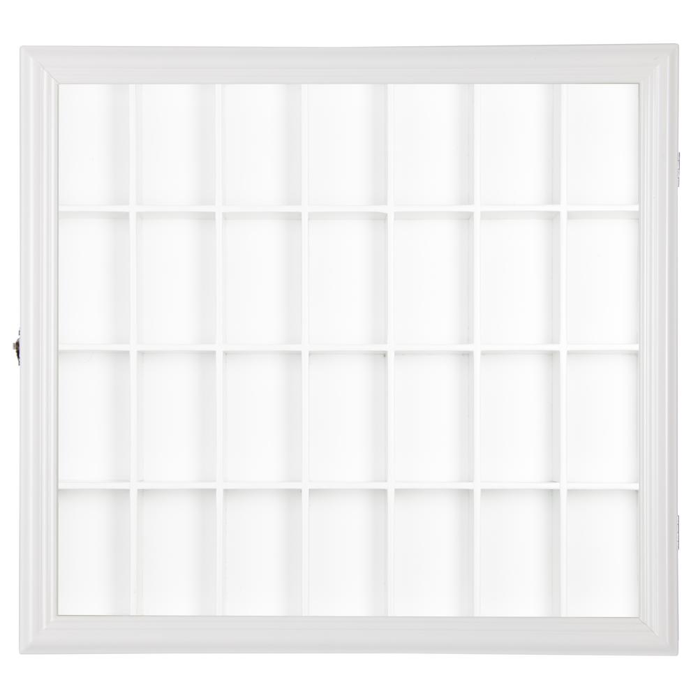 Pinnacle Shot Glass Case 17.9 in. W x 2.7 in. D White Decorative Shelf