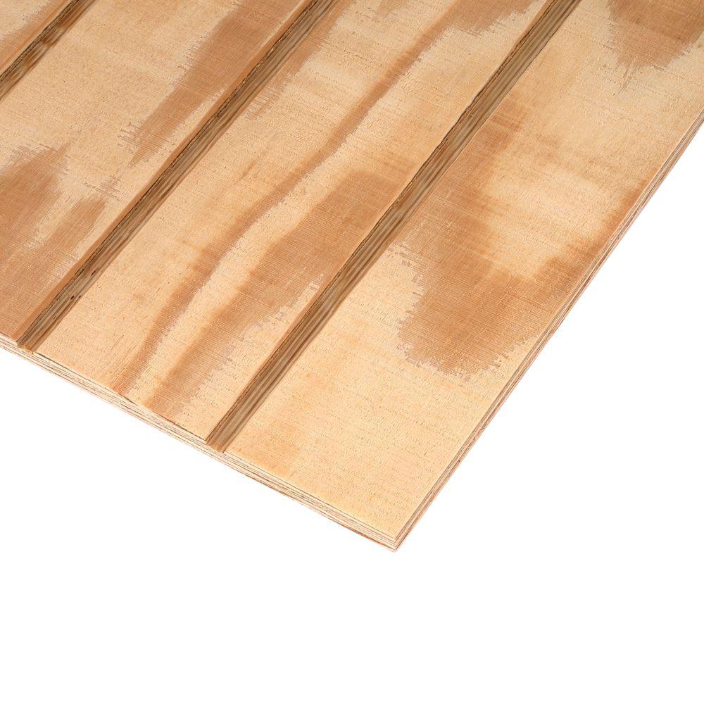 Plytanium Plywood Siding Panel T1 11 4 In Oc Nominal 11 32 In X 4 Ft X 8 Ft Actual 0 313 In X 48 In X 96 In 198557 The Home Depot