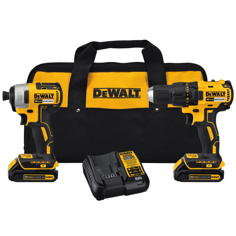 DEWALT 18-Volt NiCd Cordless Combo Kit (4-Tool) with (2) Batteries ...