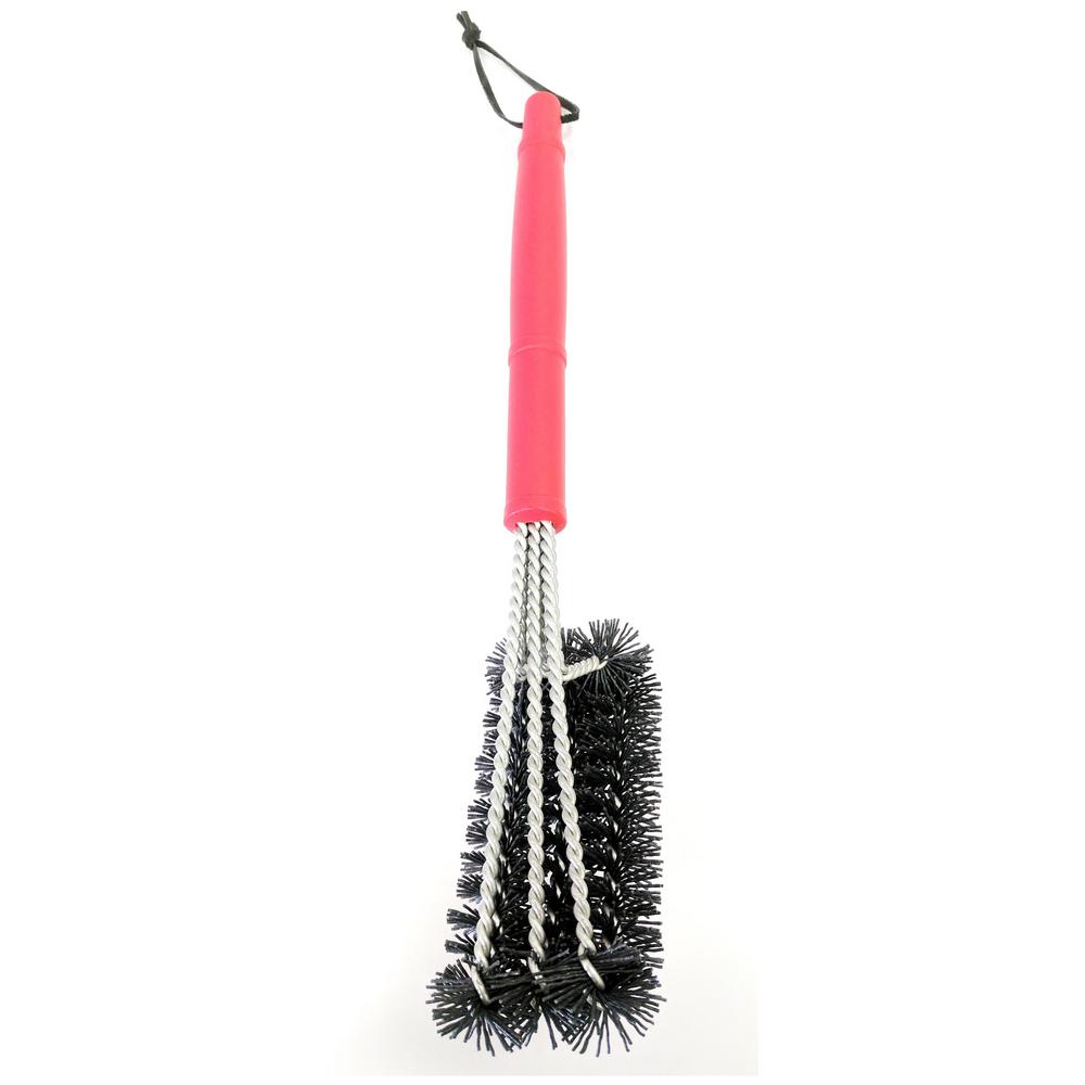 Charcoal Companion Triple Spiral Safe Scrub Grill Brush Cc7423 The Home Depot