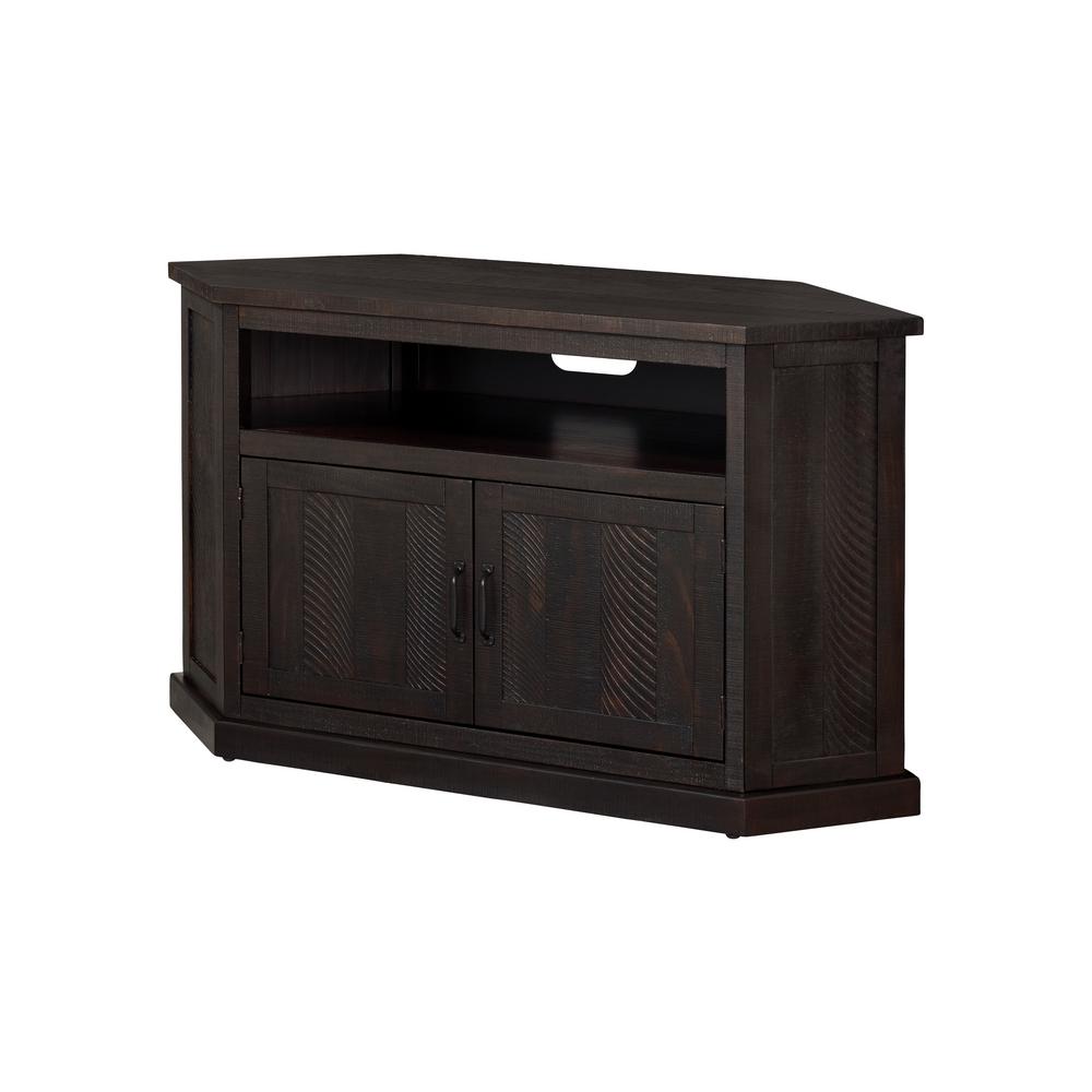 Martin Svensson Home Rustic Corner Tv Stand Espresso 90978 The