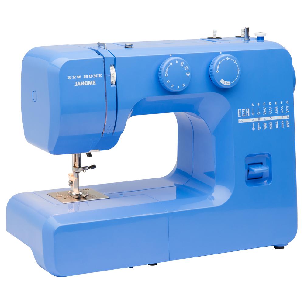 Janome Couture Sewing Machine, Easy-to-Use, Interior Metal Frame, Bobbin Diagram, Tutorial Videos, Made with Beginners in Mind! - Blue