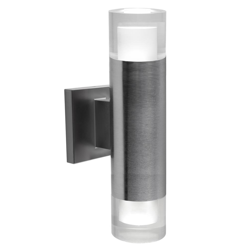 Cylinder Lights Outdoor Wall Mounted Lighting Luvia Stainless Steel Led Outdoor Wall Mount Cylinder Light