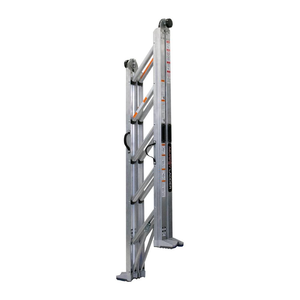 Murphy Ladder 11 Ft Height 14 Ft Reach Aluminum Fully Compactable Multi Position Ladder 375 Lbs Load Capacity Type Iaa Duty Rating Ml11 The Home Depot