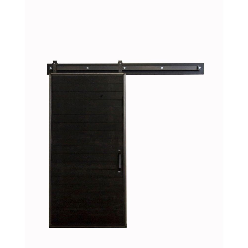 Rustica Hardware 36 inch x 84 inch Mountain Modern Matte Black Wood Barn Door... by Rustica Hardware