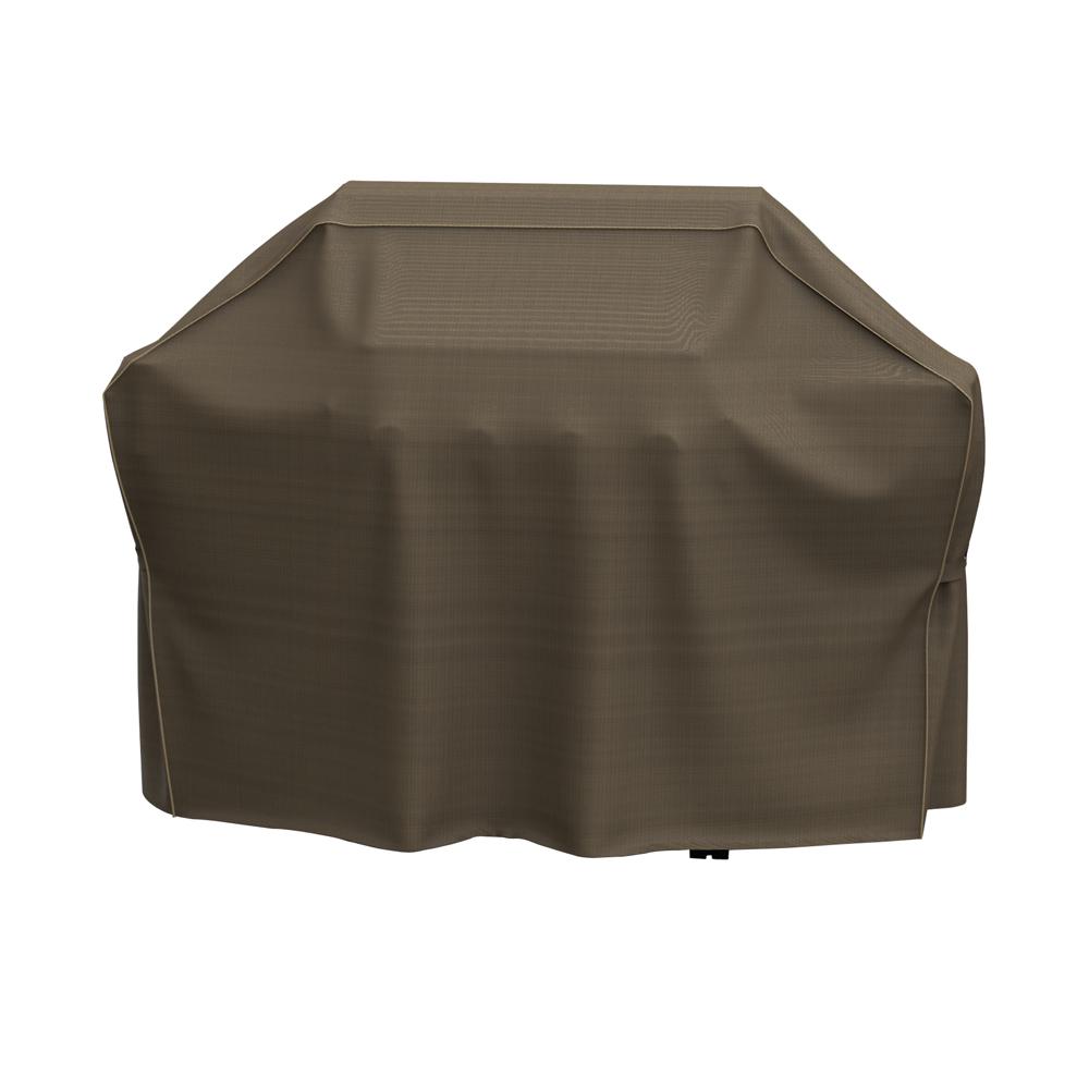 Budge Large Black-Tan Patio BBQ Grill Cover, StormBlock&trade; Hillside