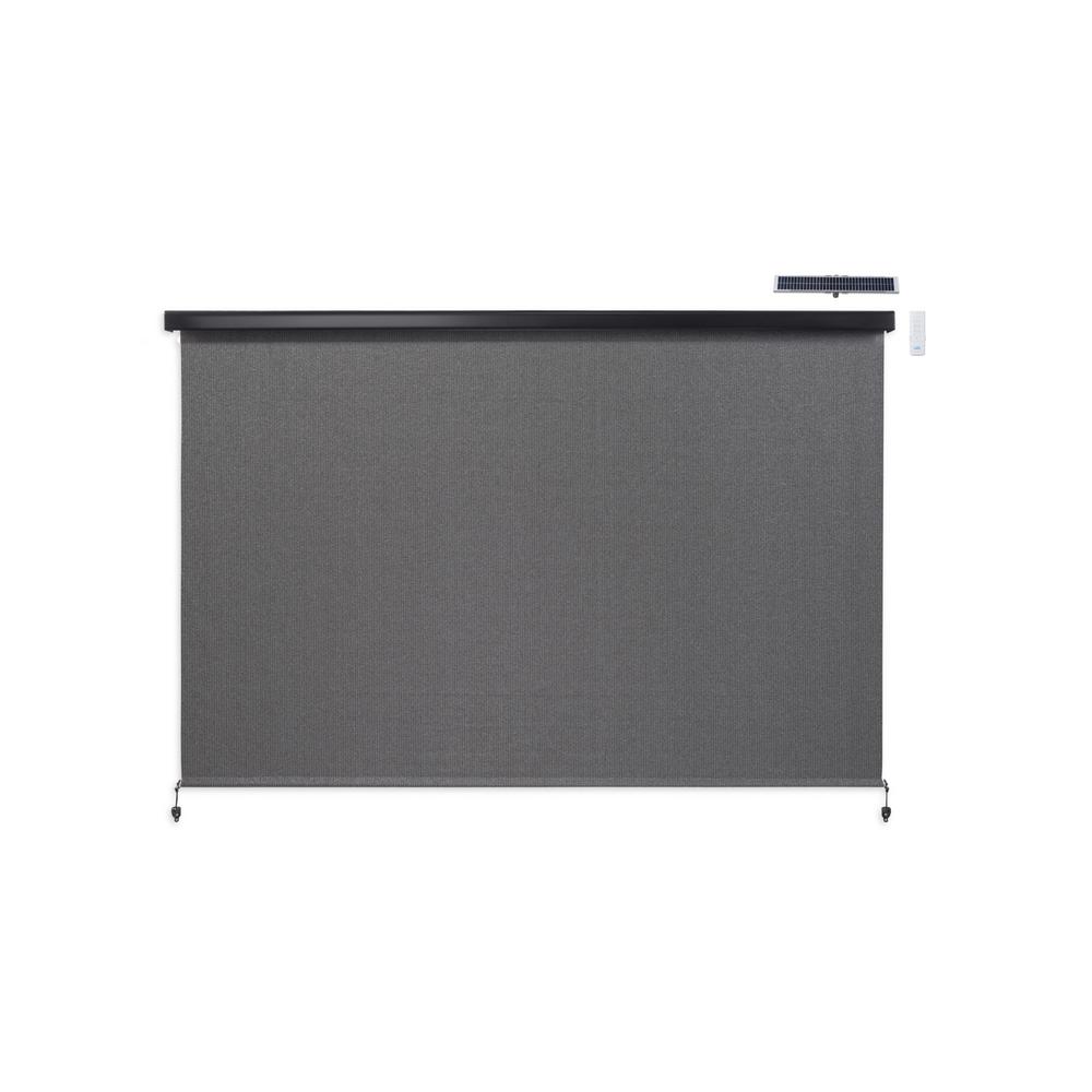 Coolaroo Pewter Cordless Exterior Roller Shade Motor/Remote Operated