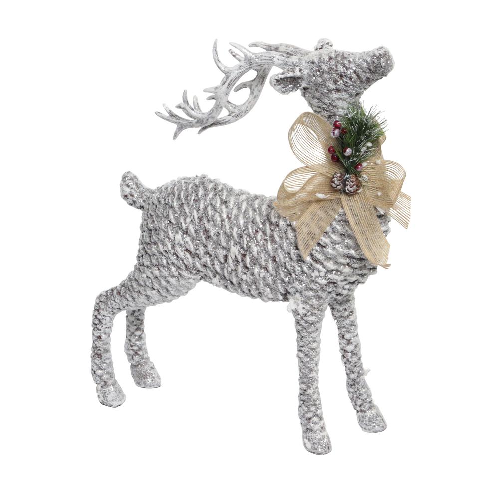 Alpine Corporation 15 In Tall Pinecone Reindeer Wqa750 The Home