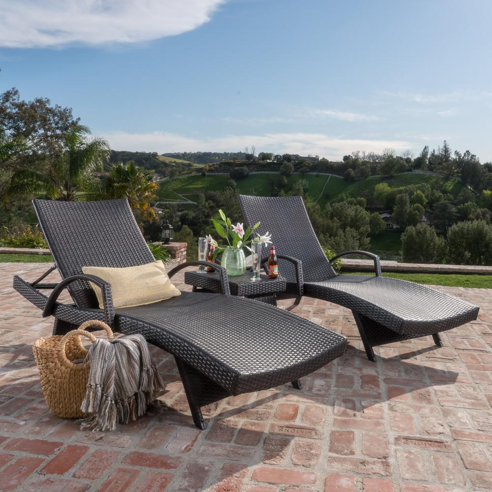 Noble House M Multi Brown 3 Piece Wicker Outdoor Chaise Lounge 9254 The Home Depot - Marrin Outdoor Grey Wicker Chaise Lounge Chairs Set Of 2 Noble House M Multi Brown 3 Piece Wicker Outdoor Chaise Lounge 9254 The Home Depot - Marrin Outdoor Grey Wicker Chaise Lounge Chairs Set Of 2