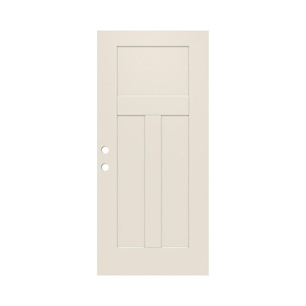 Jeld Wen 32 In X 78 In 6 Panel Primed Steel Prehung Right Hand