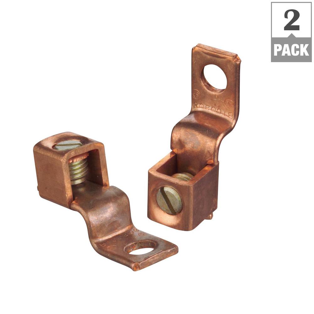 Copper Mechanical Wire Connector 6 Stranded To 14 Awg With Single Hole Mount 2 Pack