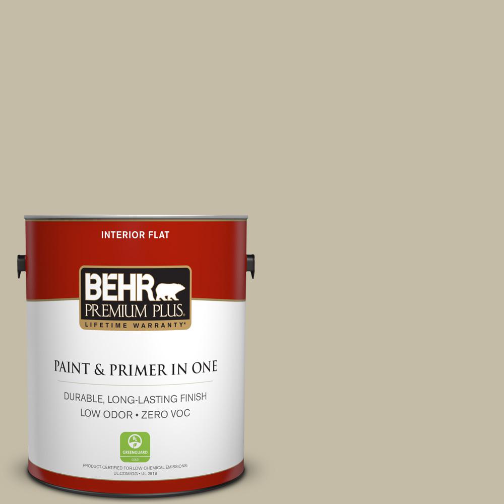 BEHR Premium Plus 1 gal. #PPU8-18 Celery Powder Zero VOC Flat ...