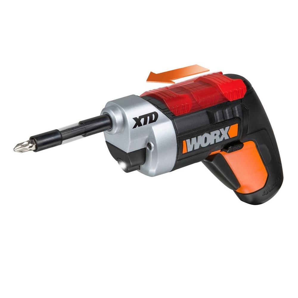 Worx 4Volt Cordless XTD Extended Reach ScrewdriverWX252L The Home Depot