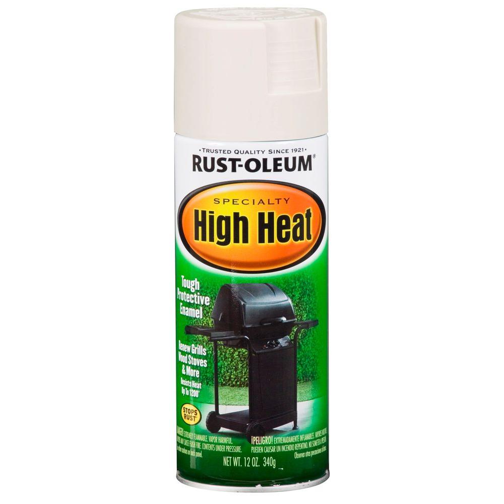 Rust Oleum Specialty 12 Oz High Heat Satin White Spray Paint 6