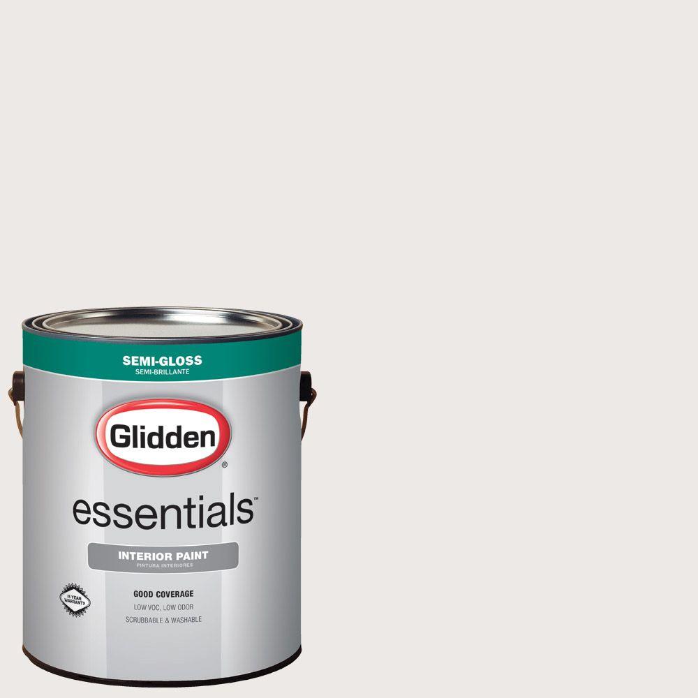 Glidden Essentials 1 Gal Hdgwn22 Marshmallow White Semi Gloss Hdgwn22 Marshmallow White Semi Gloss Interior Paint