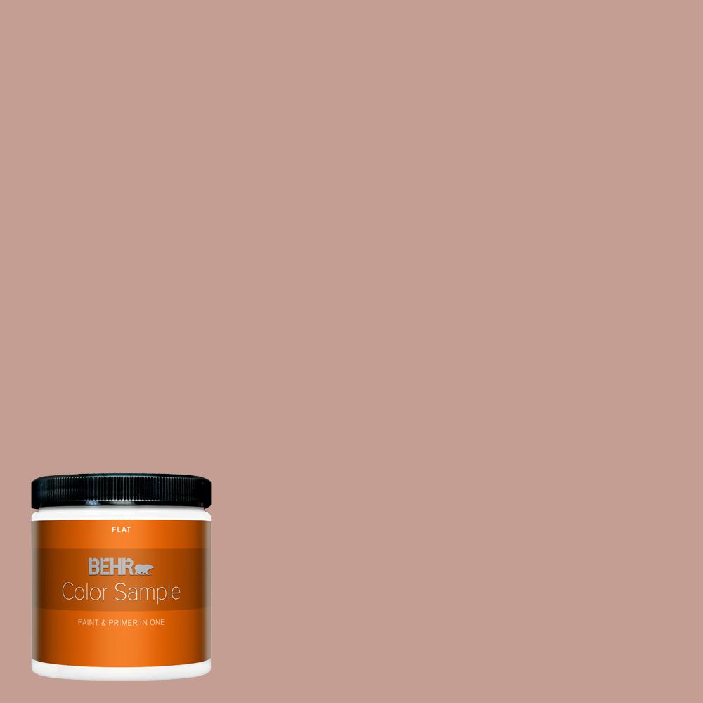 BEHR PREMIUM PLUS 8 oz. S1704 Retro Pink Flat Interior Paint and