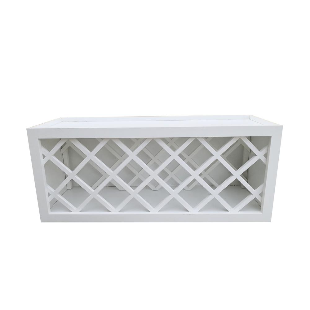 30x15 Plywell Ready to Assemble 12 inches Depth Shaker Wall Wine Rack in White