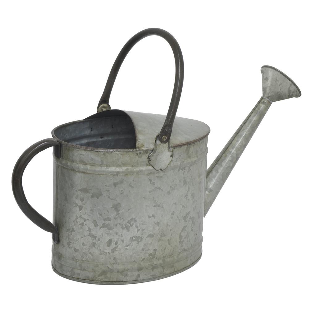 Three Hands Galvanized Metal Watering Can 39494 The Home Depot