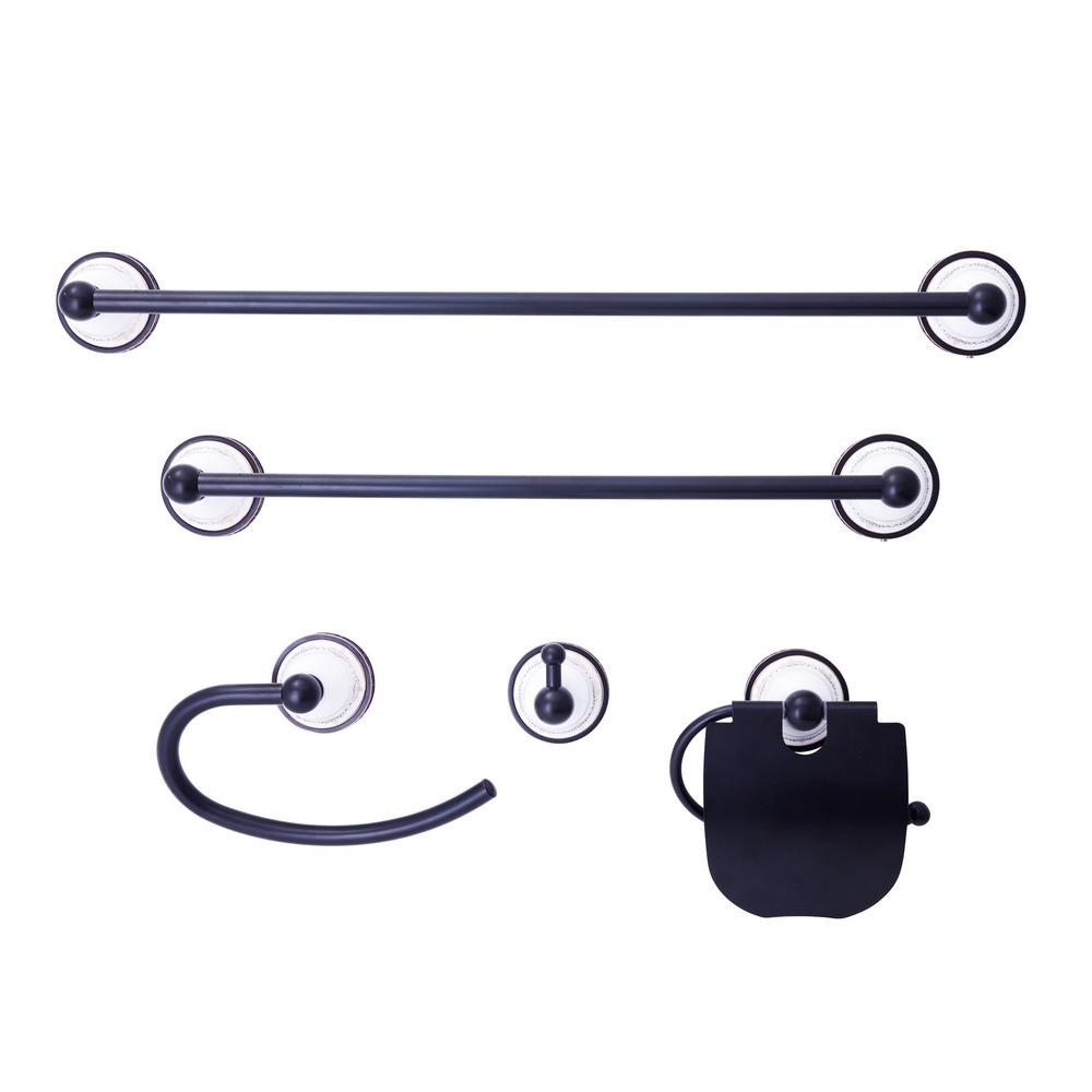 Dyconn Arlington Series 5-Piece Bath Accessory Set in Oil-Rubbed Bronze by Dyconn