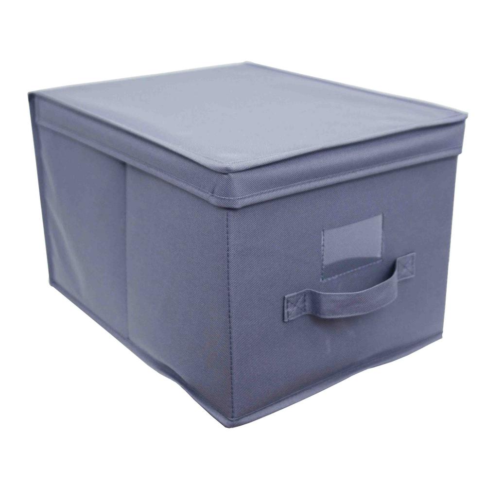 Home Basics 15.75 in. x 10 in. Grey BinSB45206 The Home Depot