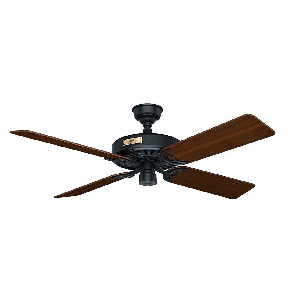 Hunter Original 52 In Indoor Outdoor Black Ceiling Fan