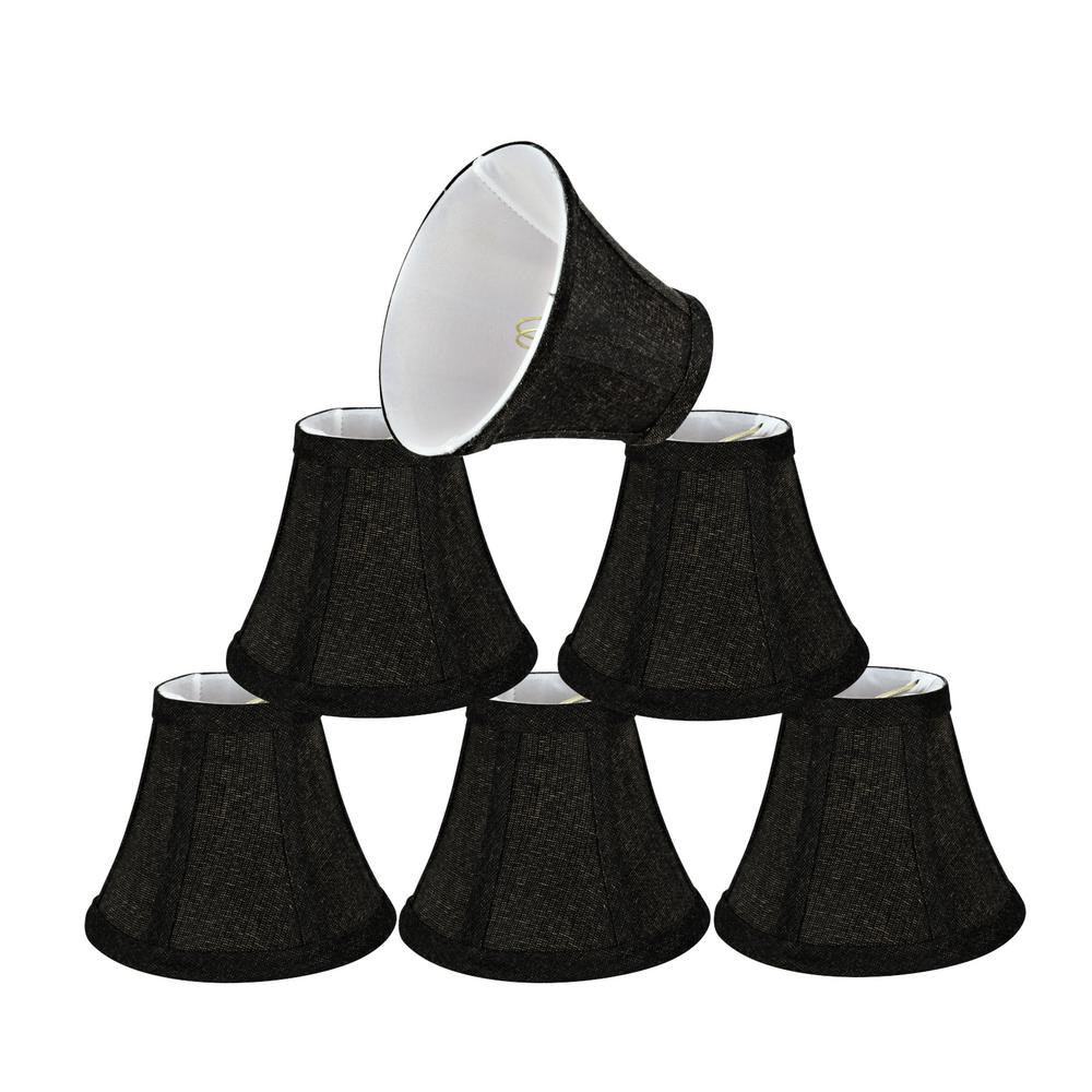 Aspen Creative Corporation 6 In X 5 2 Tone Black Bell Lamp Shade Pack