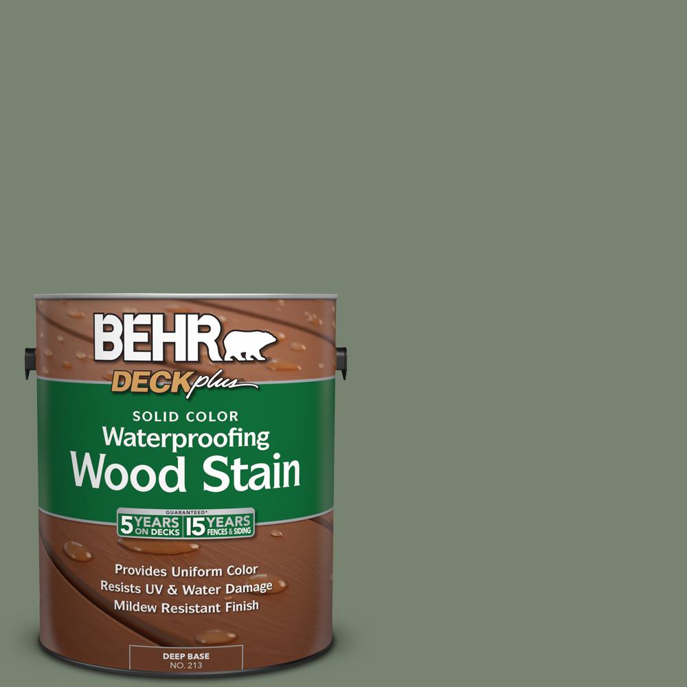 BEHR DECKplus 1 Gal. #ST-126 Woodland Green Semi-Transparent ...