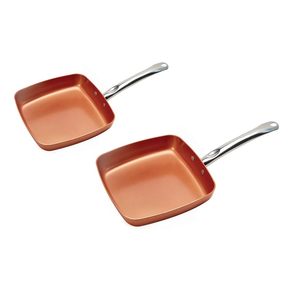 Copper Chef 2-Piece Non-Stick Square Fry Pan Set CCSQ-2PK - The Home Depot