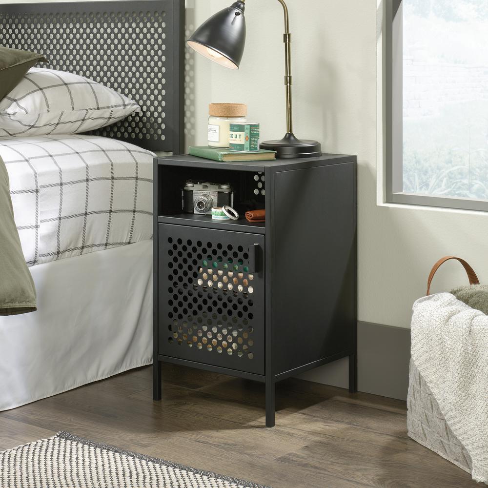 Sauder Boulevard Cafe 1 Door Black Nightstand 423268 The Sauder Boulevard Cafe 1 Door Black Nightstand 423268 The