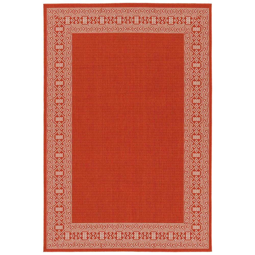 4 X 6 Orange Coastal Outdoor Rugs Rugs The Home Depot