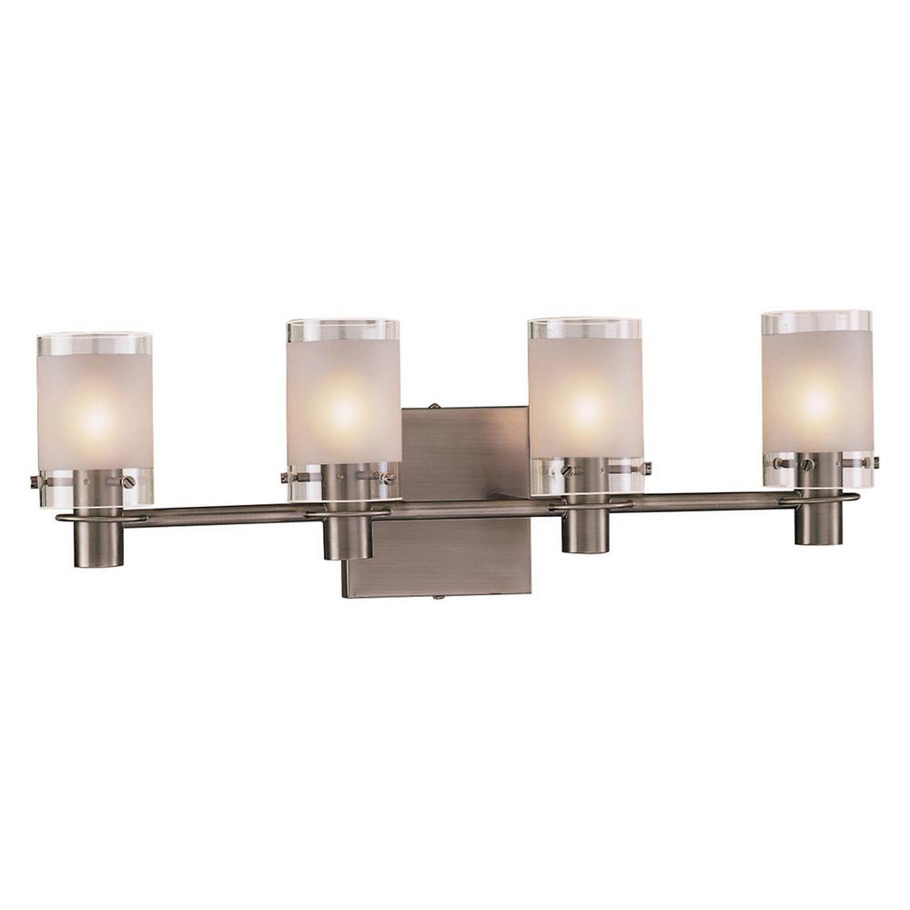 George Kovacs Chimes 4 Light Antique Nickel Bath P5004 056 George Kovacs Chimes 4 Light Antique Nickel Bath