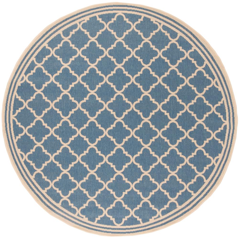 Safavieh Linden Blue Cream 6 Ft 7 In X Round Area Rug