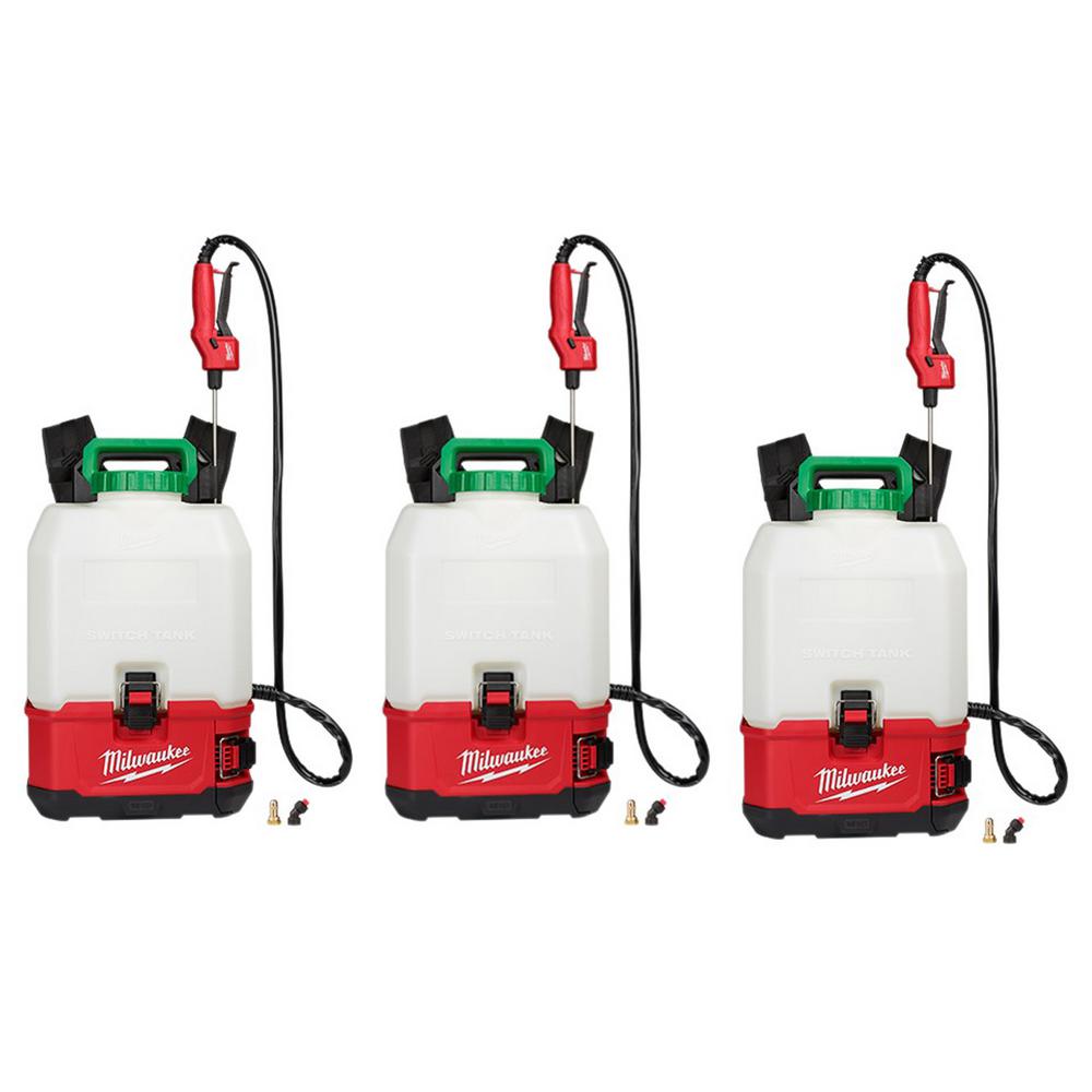 Milwaukee M18 18Volt 4 Gal. LithiumIon Cordless Switch Tank Backpack Pesticide Sprayer Kit