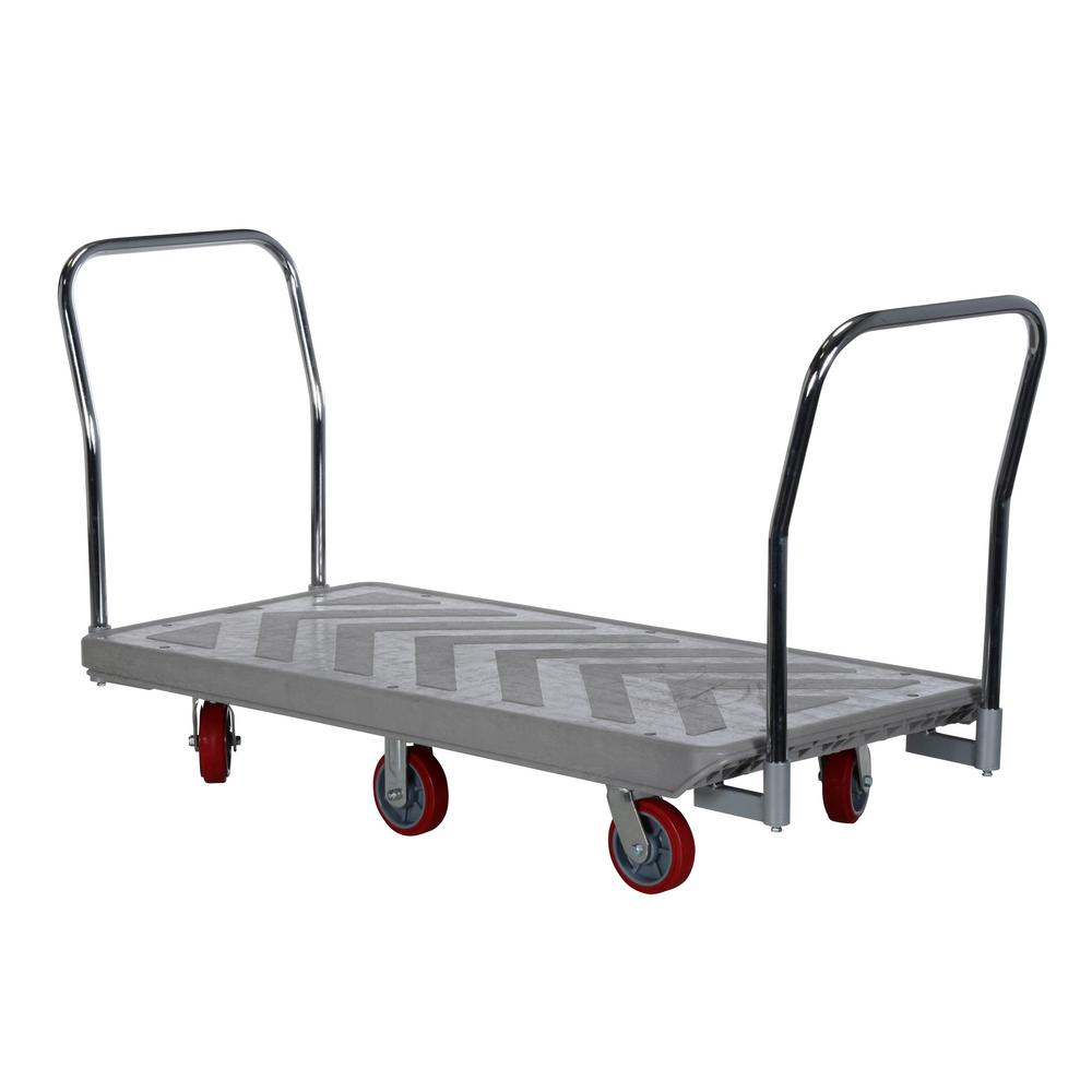 Vestil 3,000 lb. Capacity Plastic Platform Truck 2 HandlesPPT362