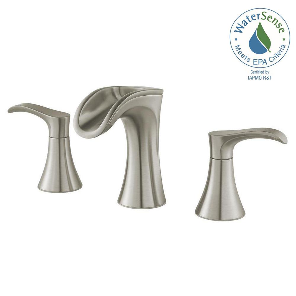 Pfister Waterfall Bathroom Faucet 8 Widespread 2 Handle Brushed