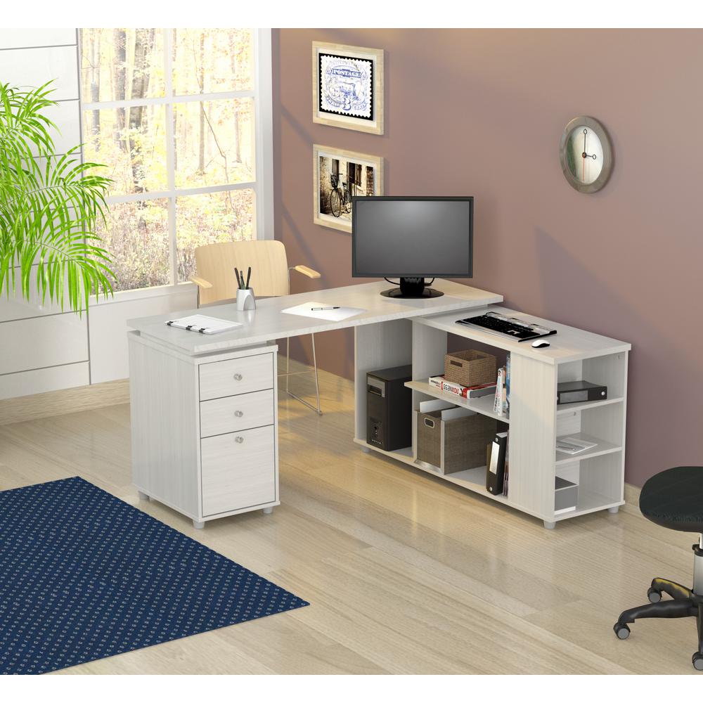 Inval Washed Oak Computer Desk Et 3315 The Home Depot