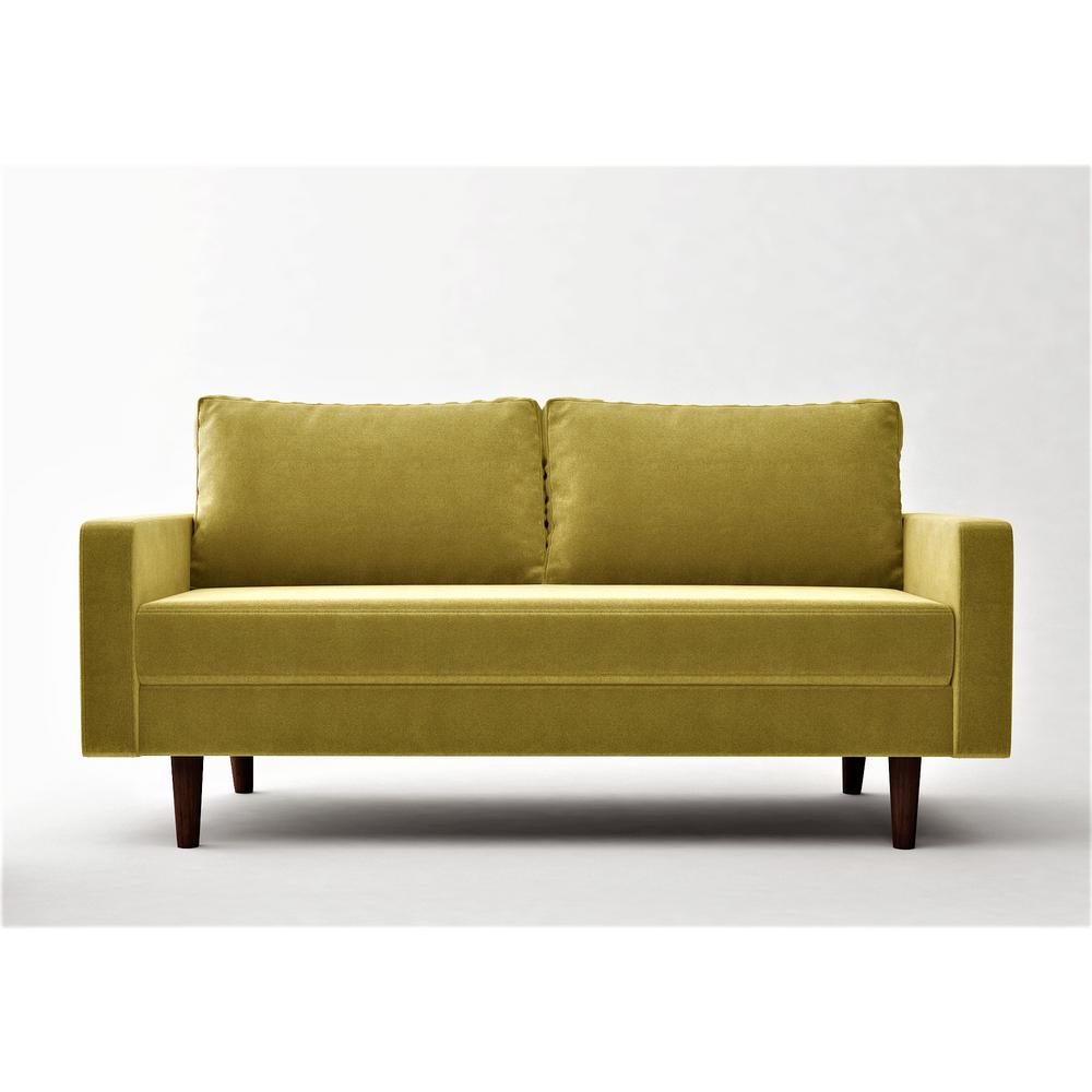 US Pride furniture Kelleher Tufted Velvet Fabric Sofa Golden Yellow S5476S The Home Depot