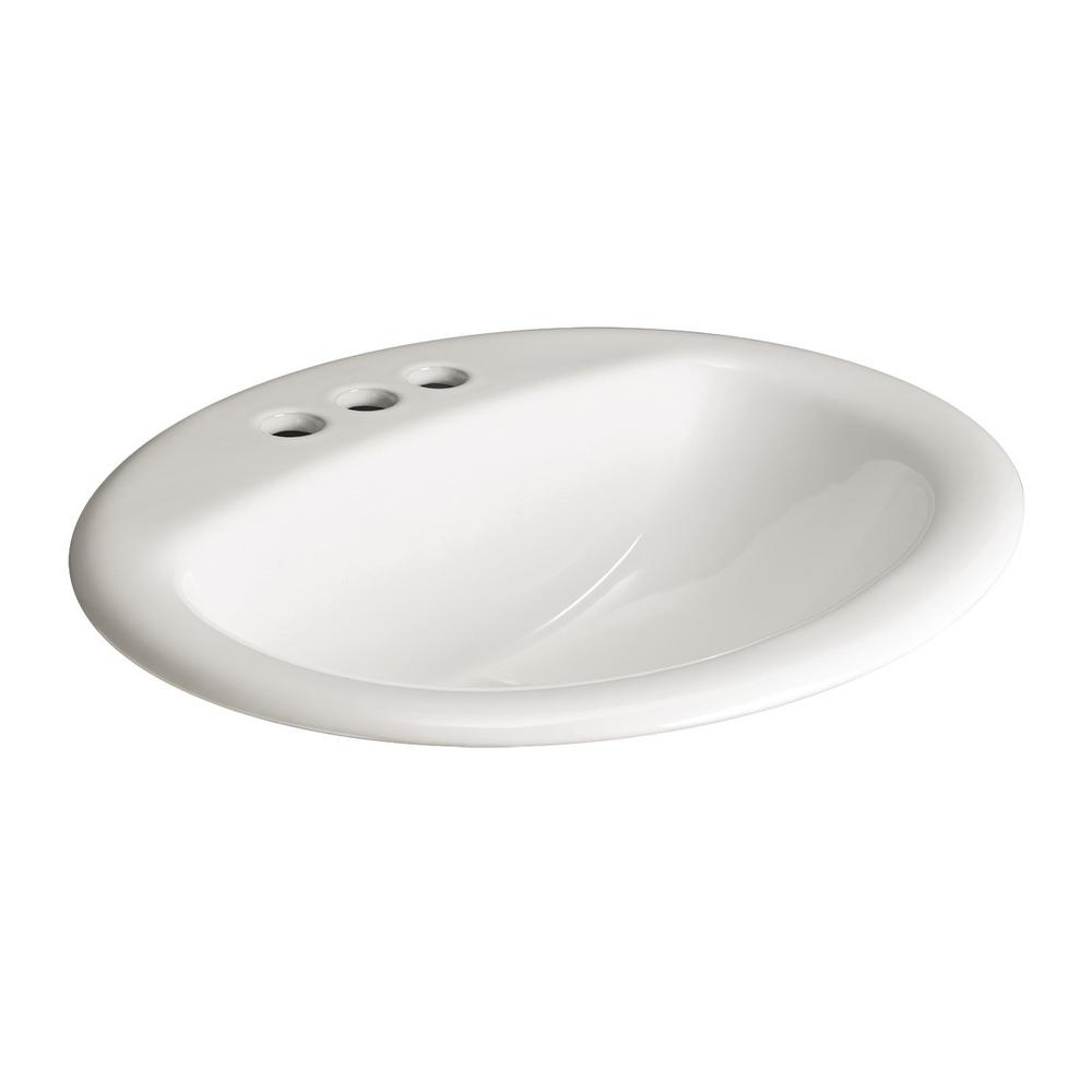 White Glacier Bay Drop In Bathroom Sinks 13 0012 4whd 64 1000 