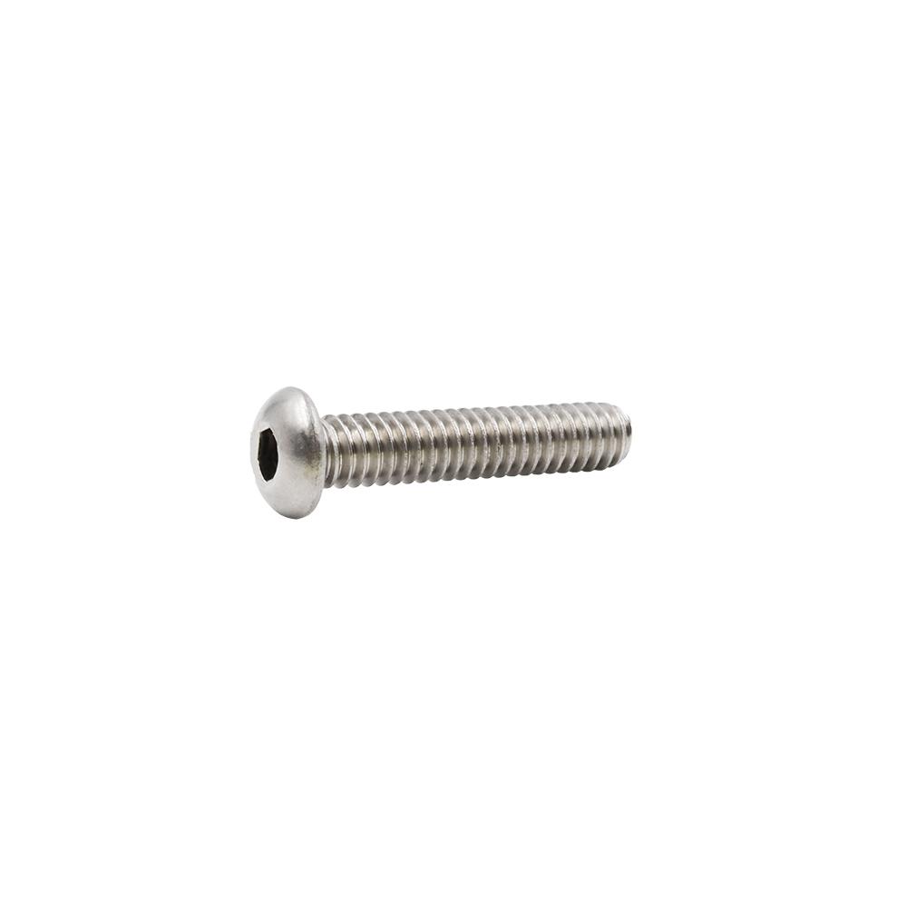 Everbilt 1 4 In X 1 1 4 In Hex Button Head Stainless Steel Socket Cap Screw 2 Pack 7658 The Home Depot