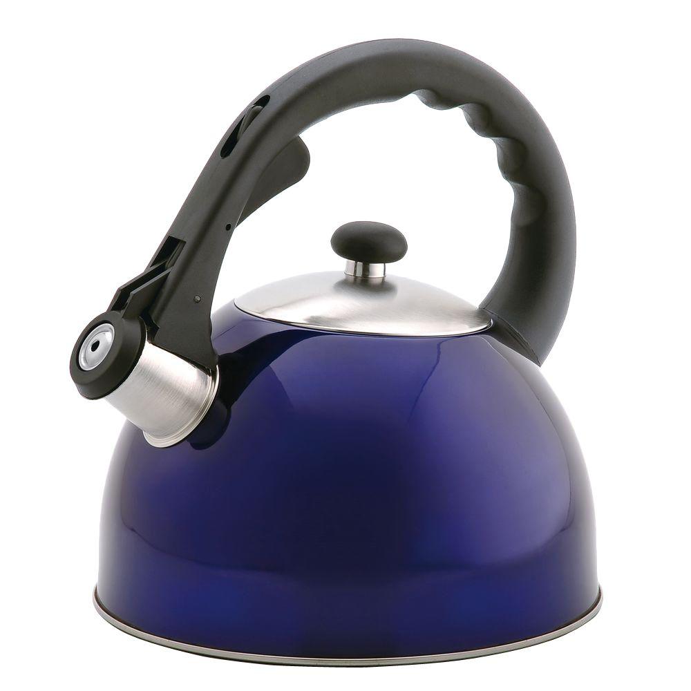 Creative Home Satin Splendor 11.2-Cup Stovetop Tea Kettle in Blue-72984 ...