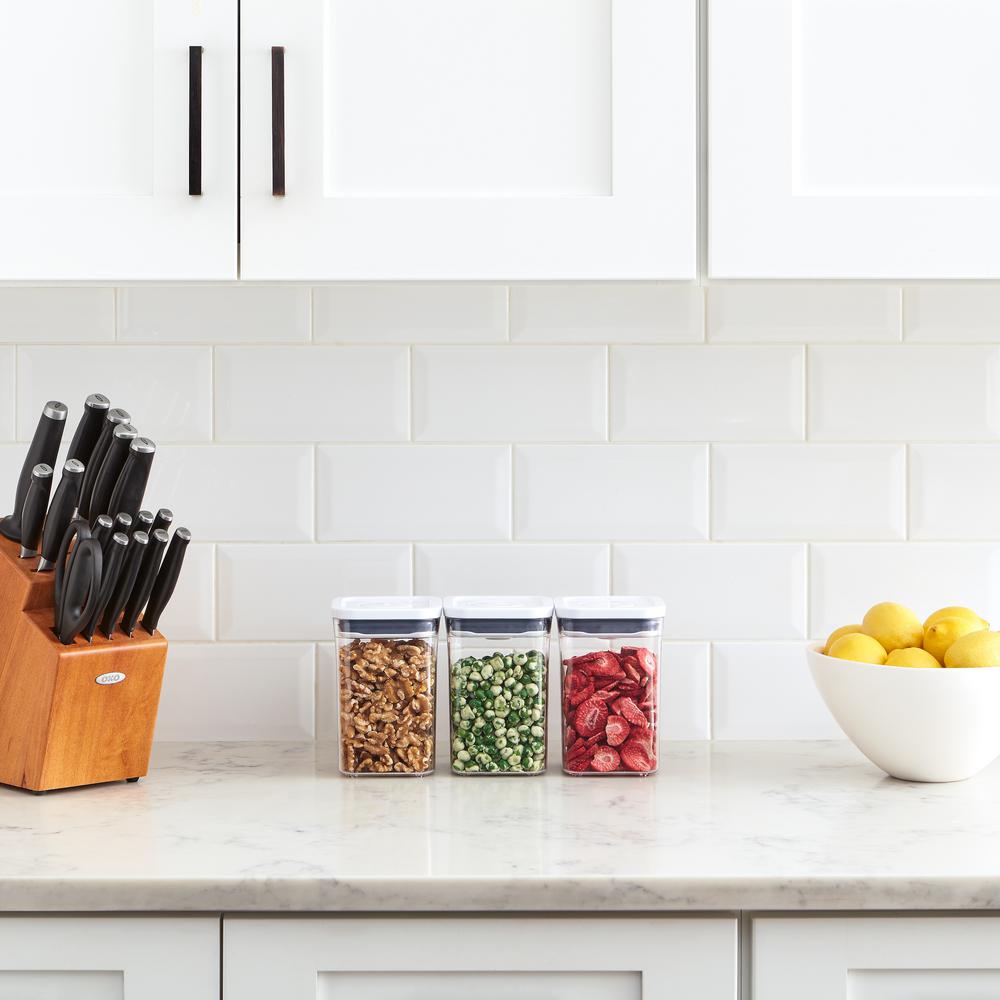 Oxo Good Grips 3 Piece Small Square Short Pop Container Set
