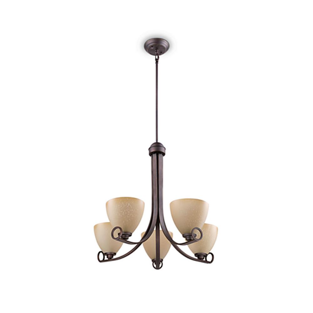 UPC 020389204943 product image for Philips Maurice 5-Light Oiled Bronze Chandelier | upcitemdb.com