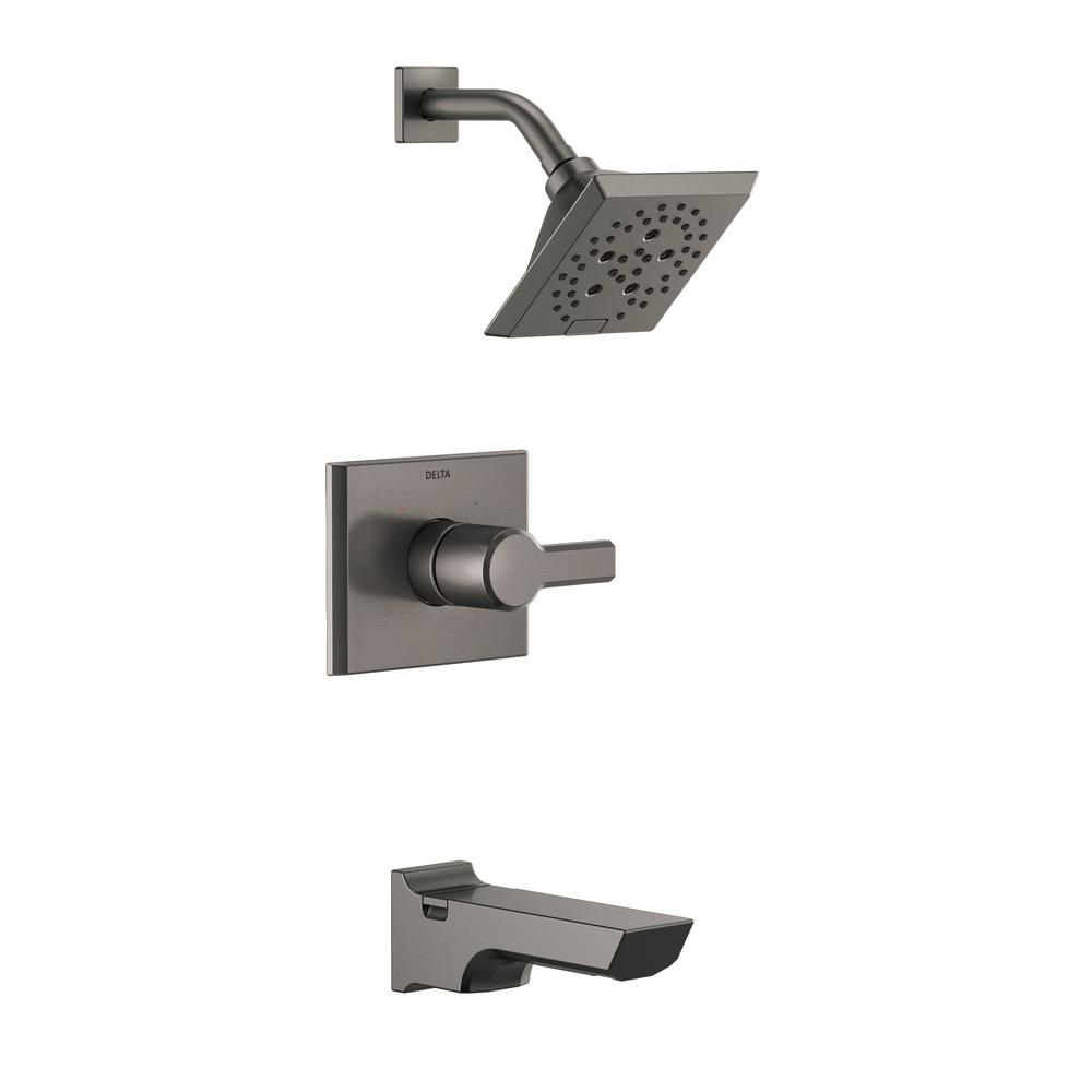 Delta Pivotal 1Handle WallMount Tub and Shower Trim Kit in Black
