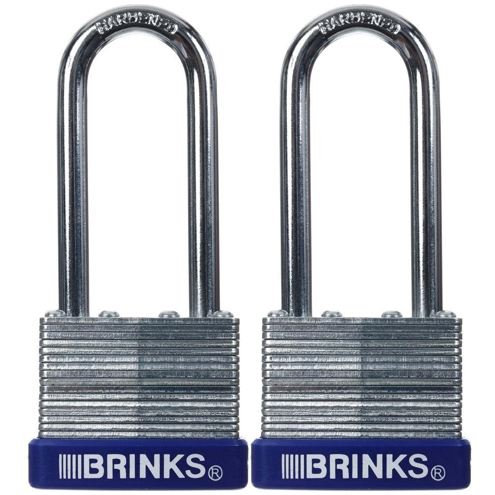 Brinks Home Security 40 MM Laminated Steel Padlock (2-Pack) by Brinks Home Security
