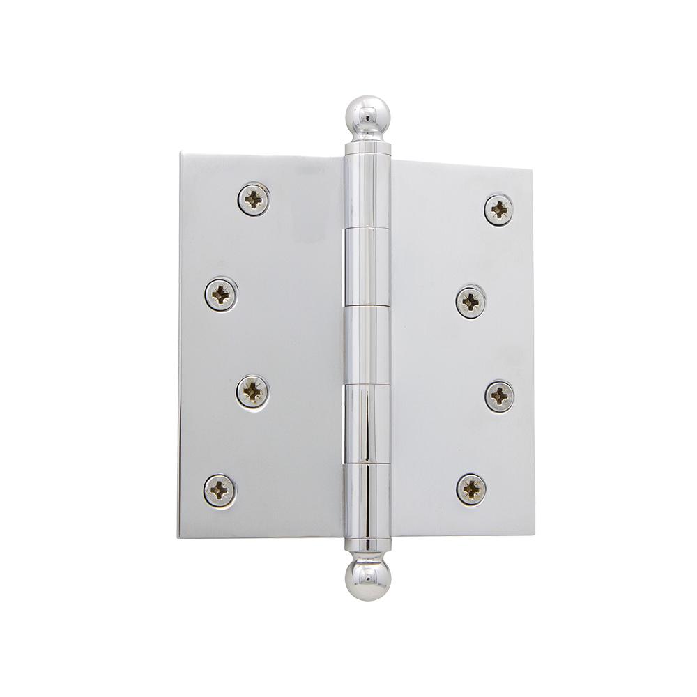 Polished Brass Nostalgic Warehouse 746087 4 Steeple Tip Residential 5//8 Radius Corners Door Hinge