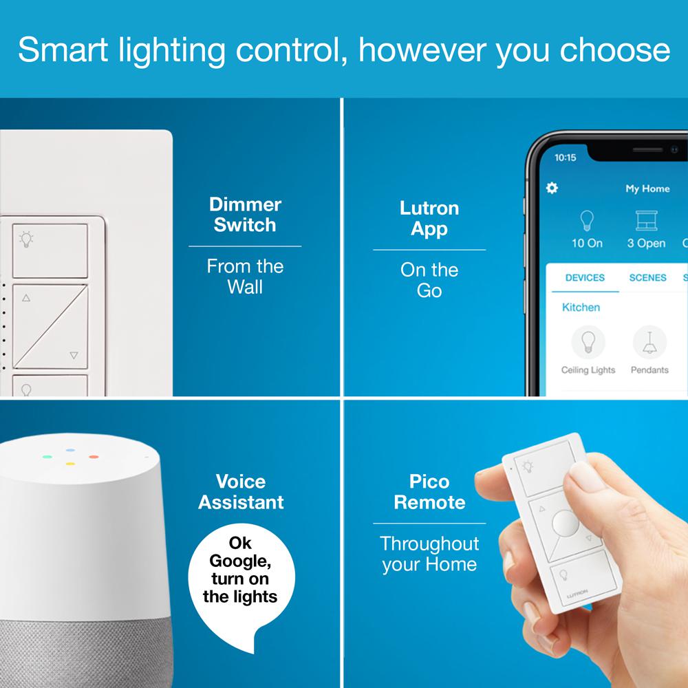 Lutron Caseta Wireless Smart Lighting Dimmer Switch Starter Kit